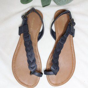 Rampage Blue Braided Sandal